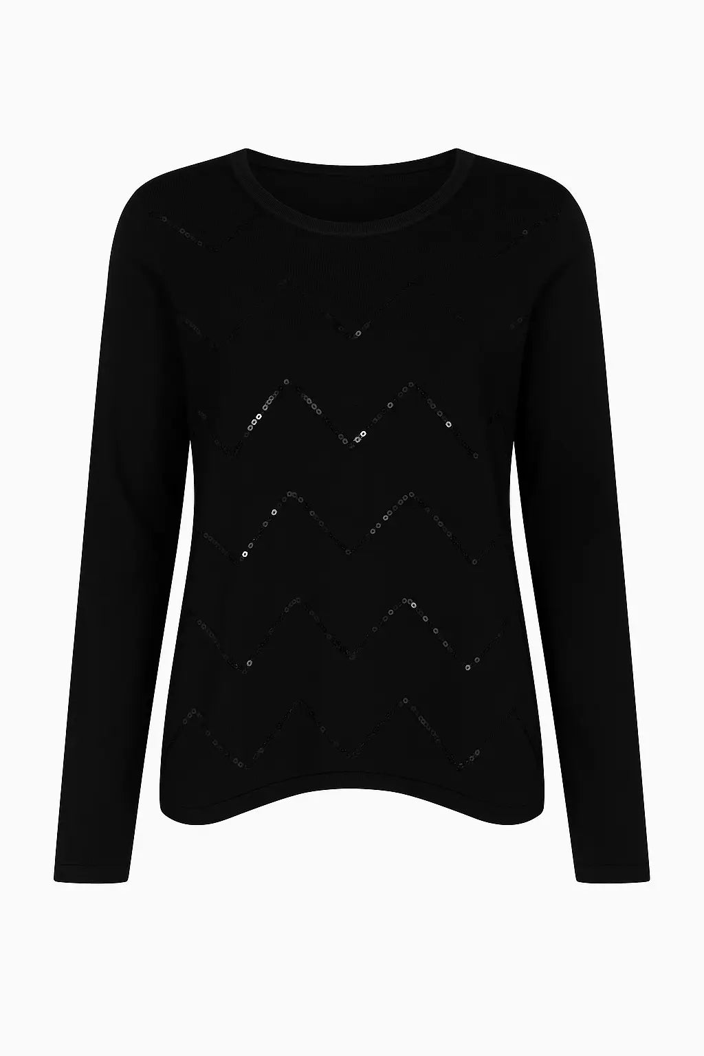 Maglia girocollo con paillettes DORABELLA PIU' XL (45) / Nero