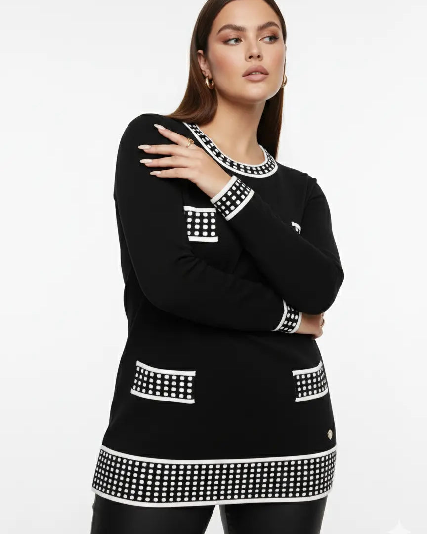 Maglia girocollo con pois DORABELLA PIU'