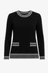 Maglia girocollo con pois DORABELLA PIU' 3XL (49) / Nero