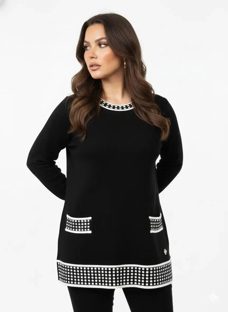 Maglia girocollo con pois DORABELLA PIU'