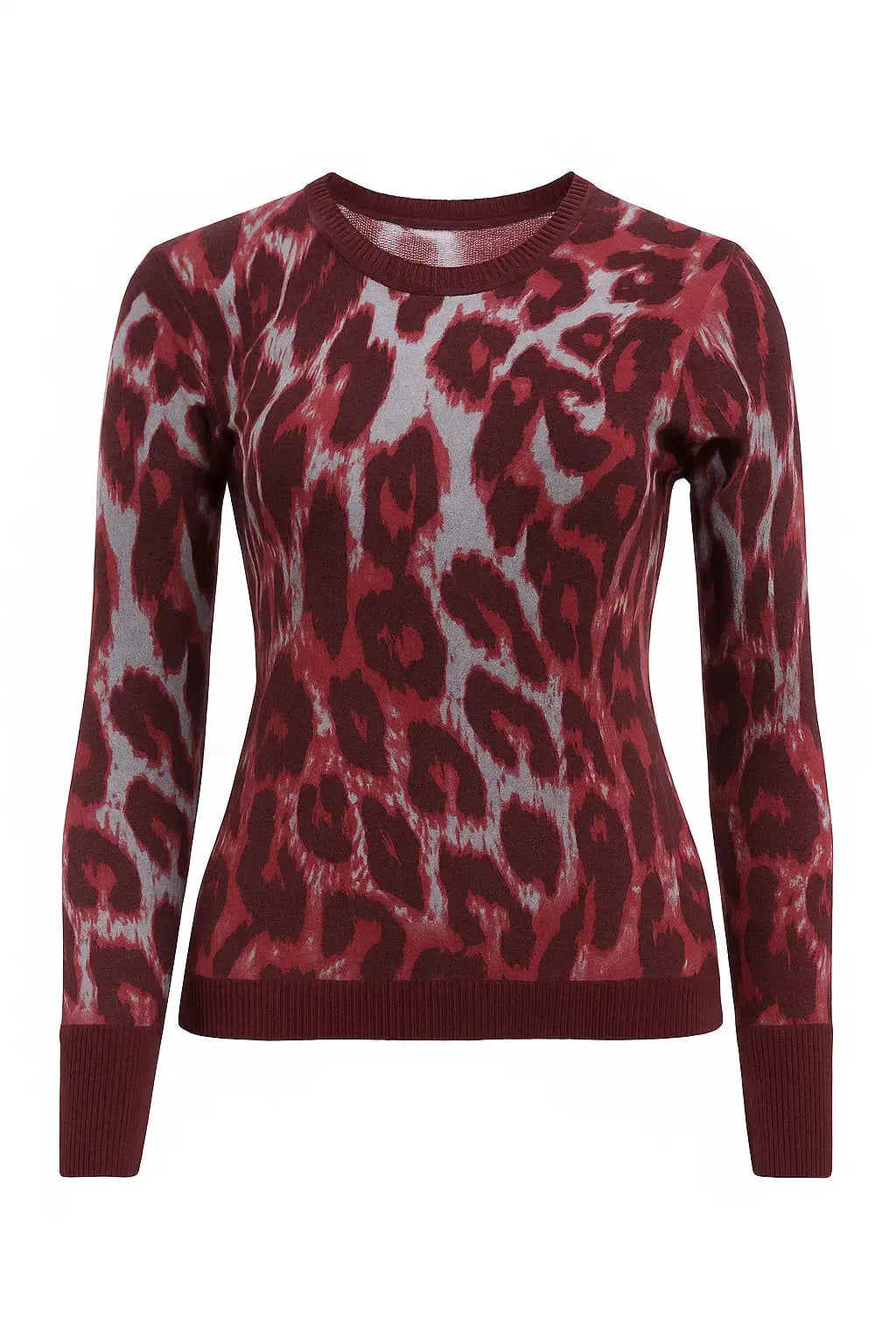 Maglia girocollo con profili a contrasto DORABELLA XXL / Bordeaux