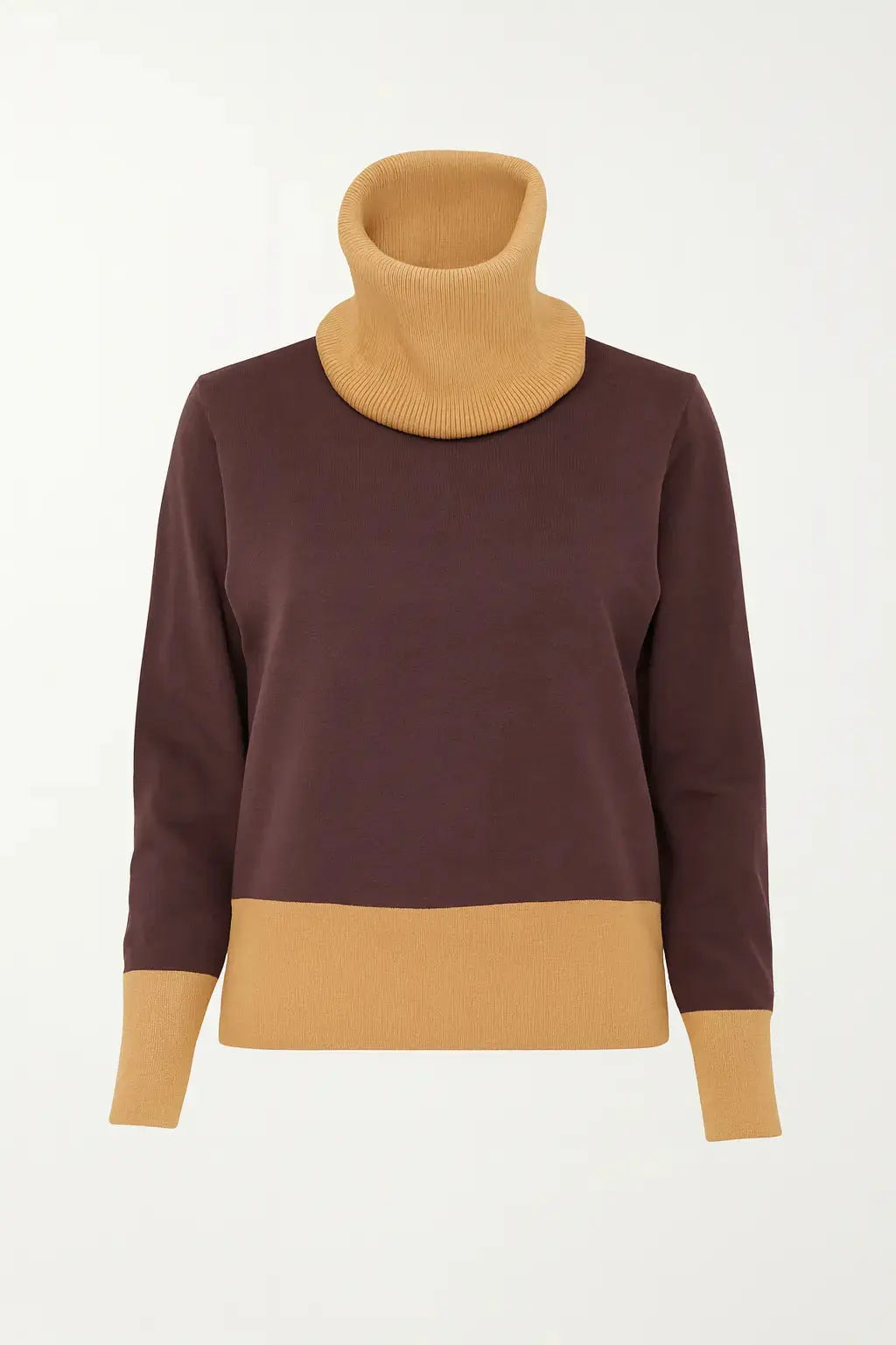 Maglia girocollo con profili a contrasto e collo staccabile DORABELLA