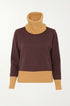 Maglia girocollo con profili a contrasto e collo staccabile DORABELLA
