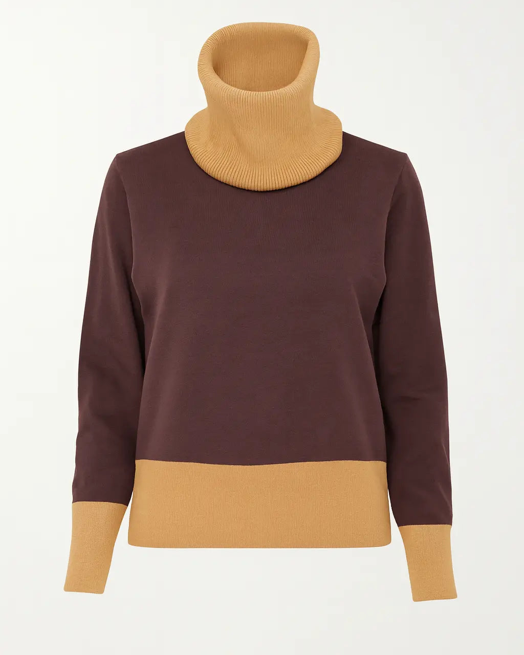 Maglia girocollo con profili a contrasto e collo staccabile DORABELLA