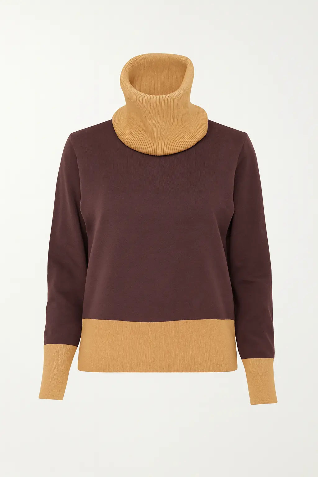 Maglia girocollo con profili a contrasto e collo staccabile DORABELLA