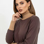 Maglia girocollo con profili a contrasto e collo staccabile DORABELLA