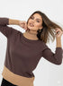 Maglia girocollo con profili a contrasto e collo staccabile DORABELLA