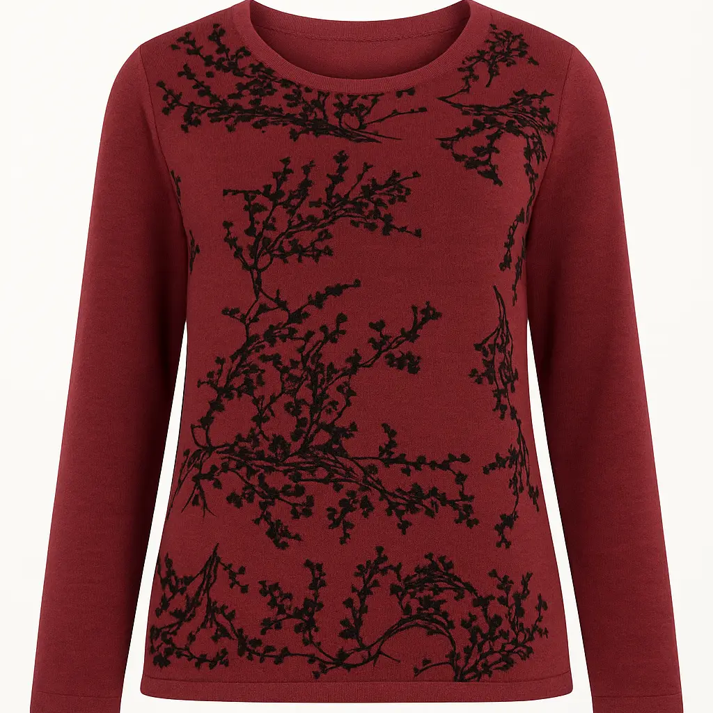 Maglia girocollo con ricami DORABELLA