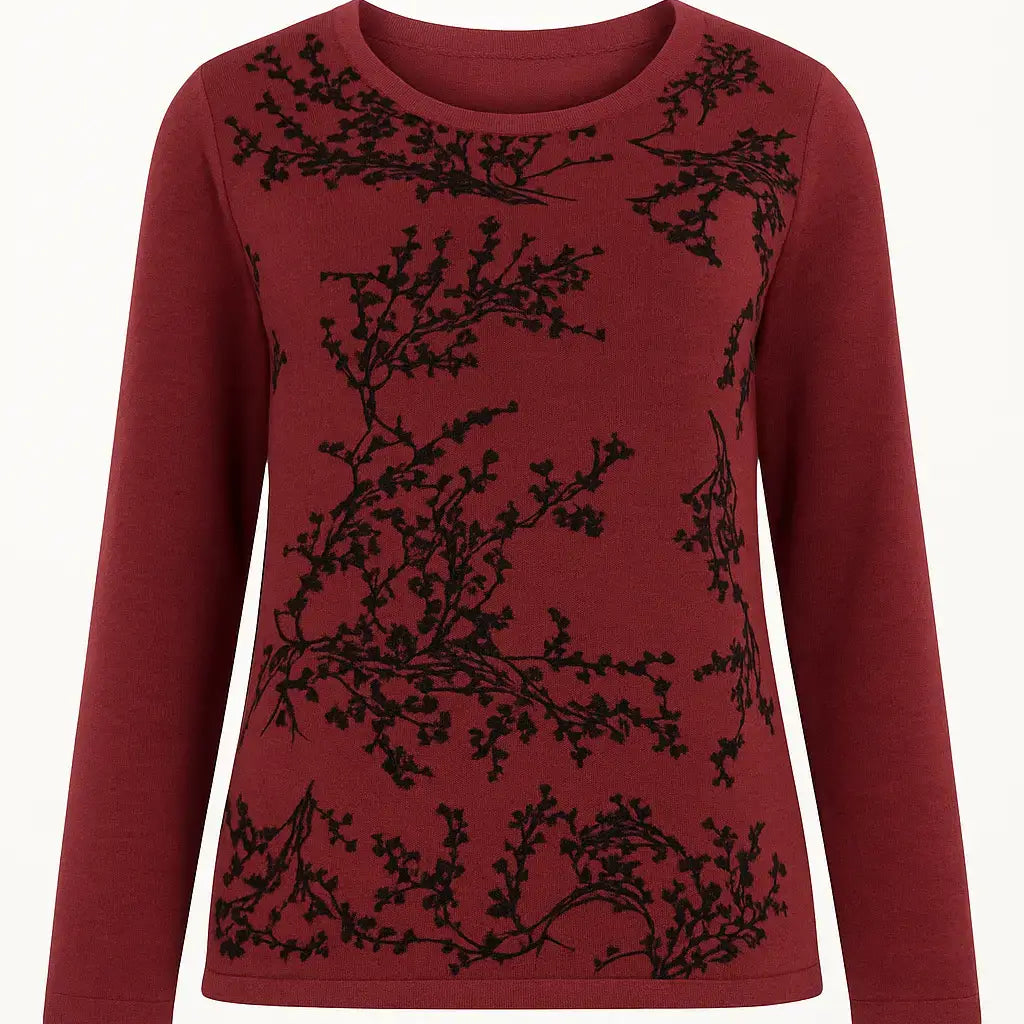 Maglia girocollo con ricami DORABELLA