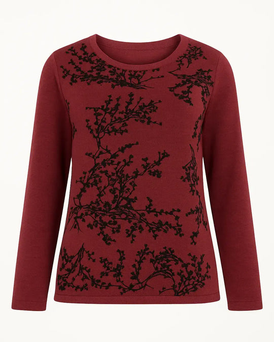 Maglia girocollo con ricami DORABELLA