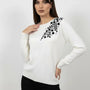 Maglia girocollo con ricamo in lurex DORABELLA