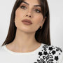 Maglia girocollo con ricamo in lurex DORABELLA