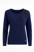 Maglia girocollo con ricamo kashmir DORABELLA PIU'