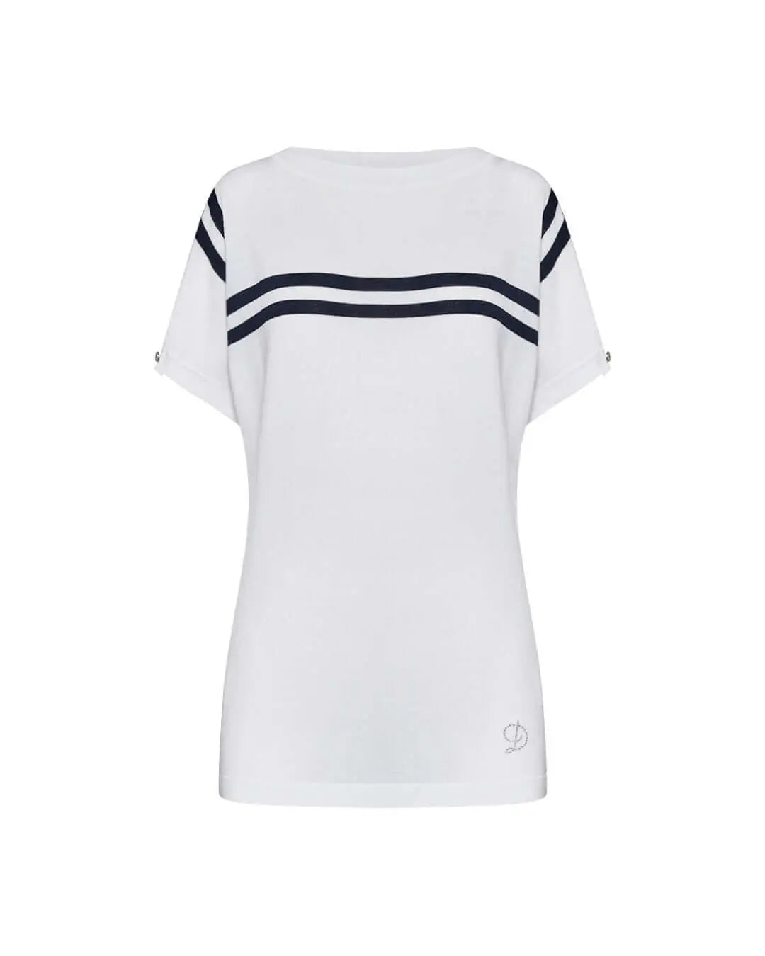 Maglia girocollo con righe BIANCO DORABELLA XL