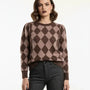 Maglia girocollo con rombi DORABELLA