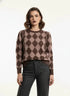 Maglia girocollo con rombi DORABELLA