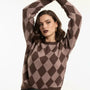 Maglia girocollo con rombi DORABELLA