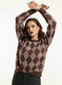 Maglia girocollo con rombi DORABELLA