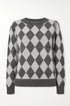 Maglia girocollo con rombi DORABELLA XL / Grigio