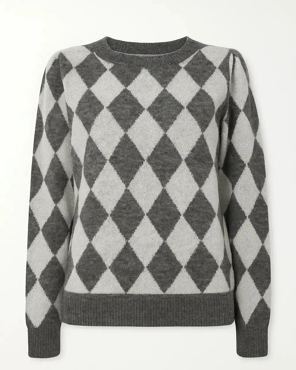 Maglia girocollo con rombi DORABELLA XL / Grigio