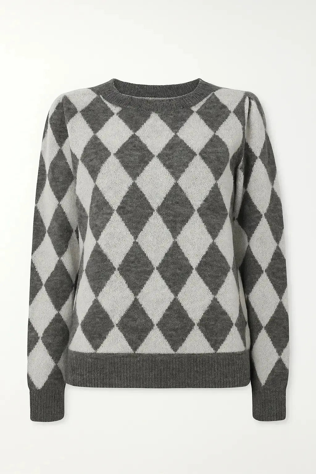 Maglia girocollo con rombi DORABELLA XL / Grigio