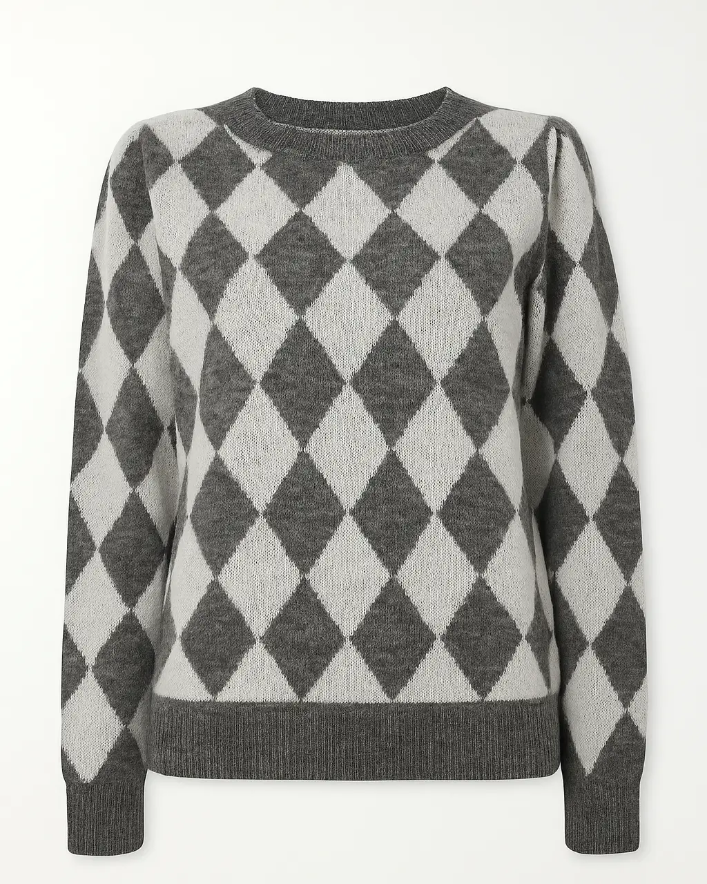 Maglia girocollo con rombi DORABELLA XL / Grigio