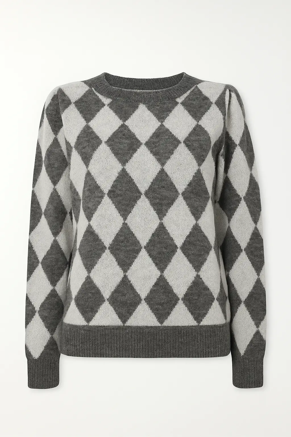 Maglia girocollo con rombi DORABELLA XL / Grigio