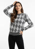 Maglia girocollo con rombi DORABELLA