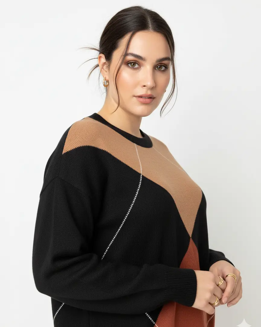 Maglia girocollo con rombi DORABELLA PIU'