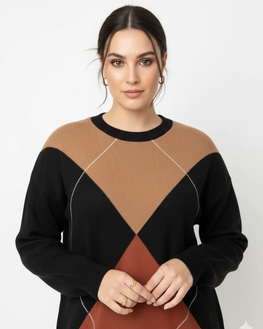 Maglia girocollo con rombi DORABELLA PIU'