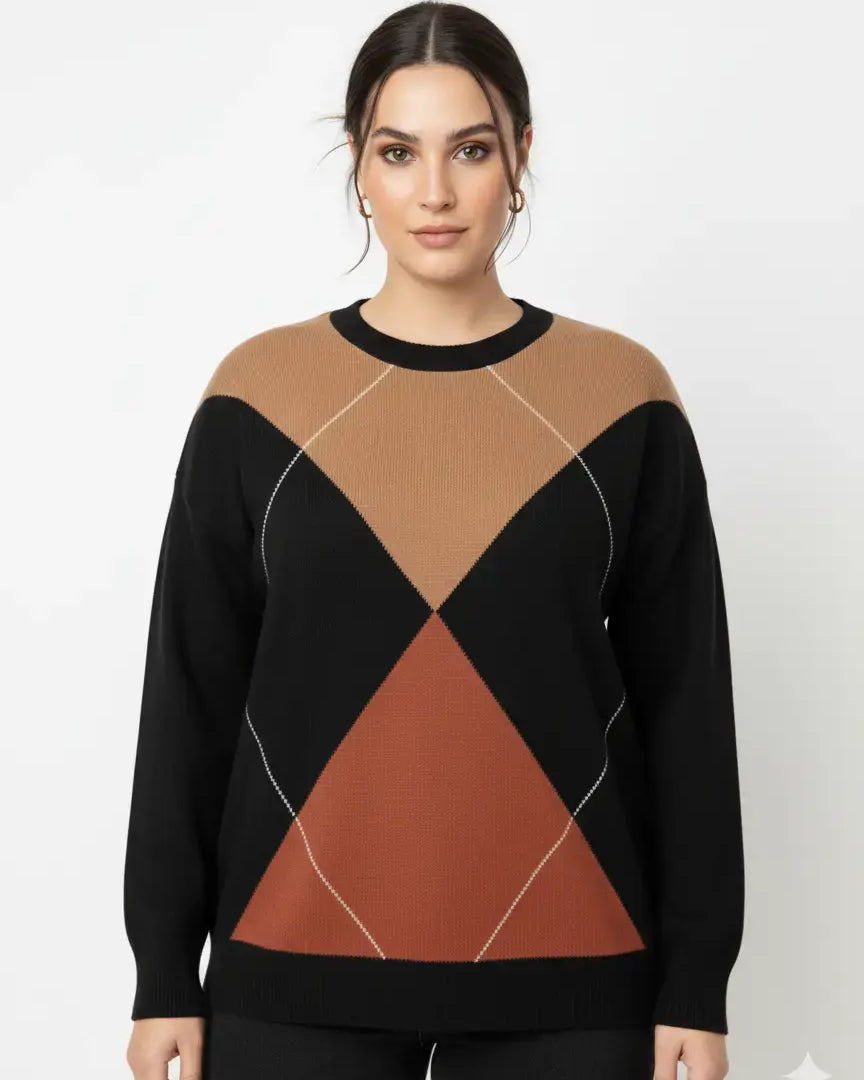 Maglia girocollo con rombi DORABELLA PIU'