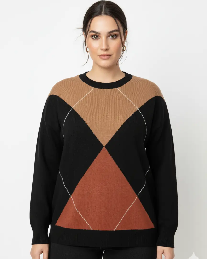 Maglia girocollo con rombi DORABELLA PIU'