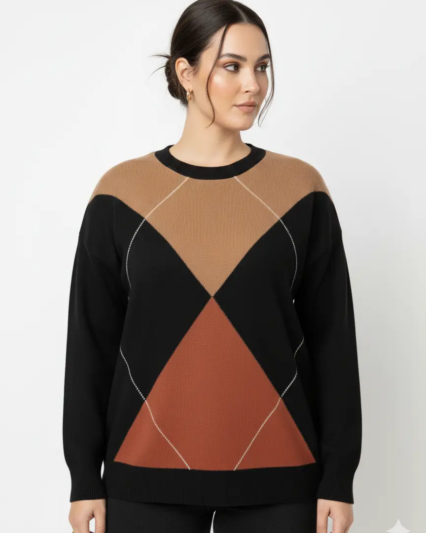 Maglia girocollo con rombi DORABELLA PIU'