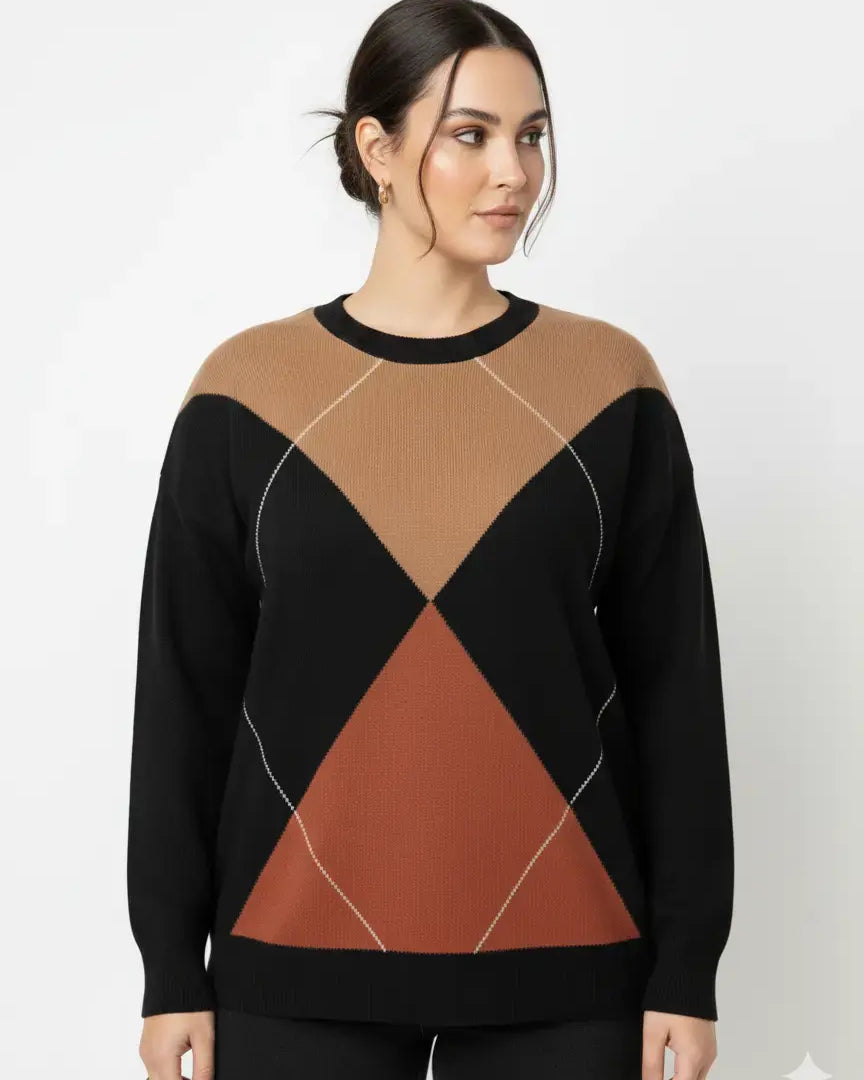 Maglia girocollo con rombi DORABELLA PIU'