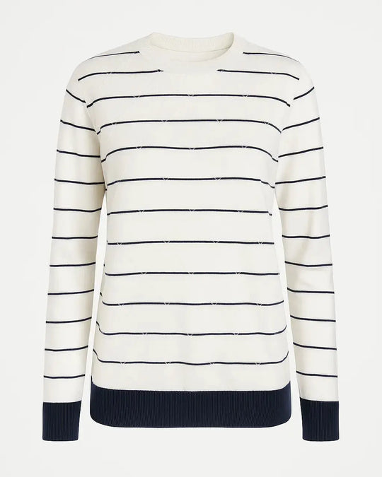 Maglia girocollo con rombi a rilievo DORABELLA