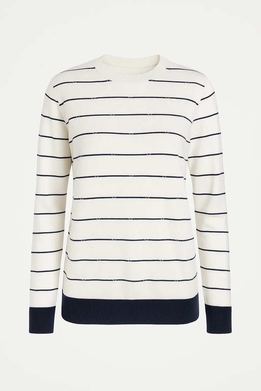 Maglia girocollo con rombi a rilievo DORABELLA