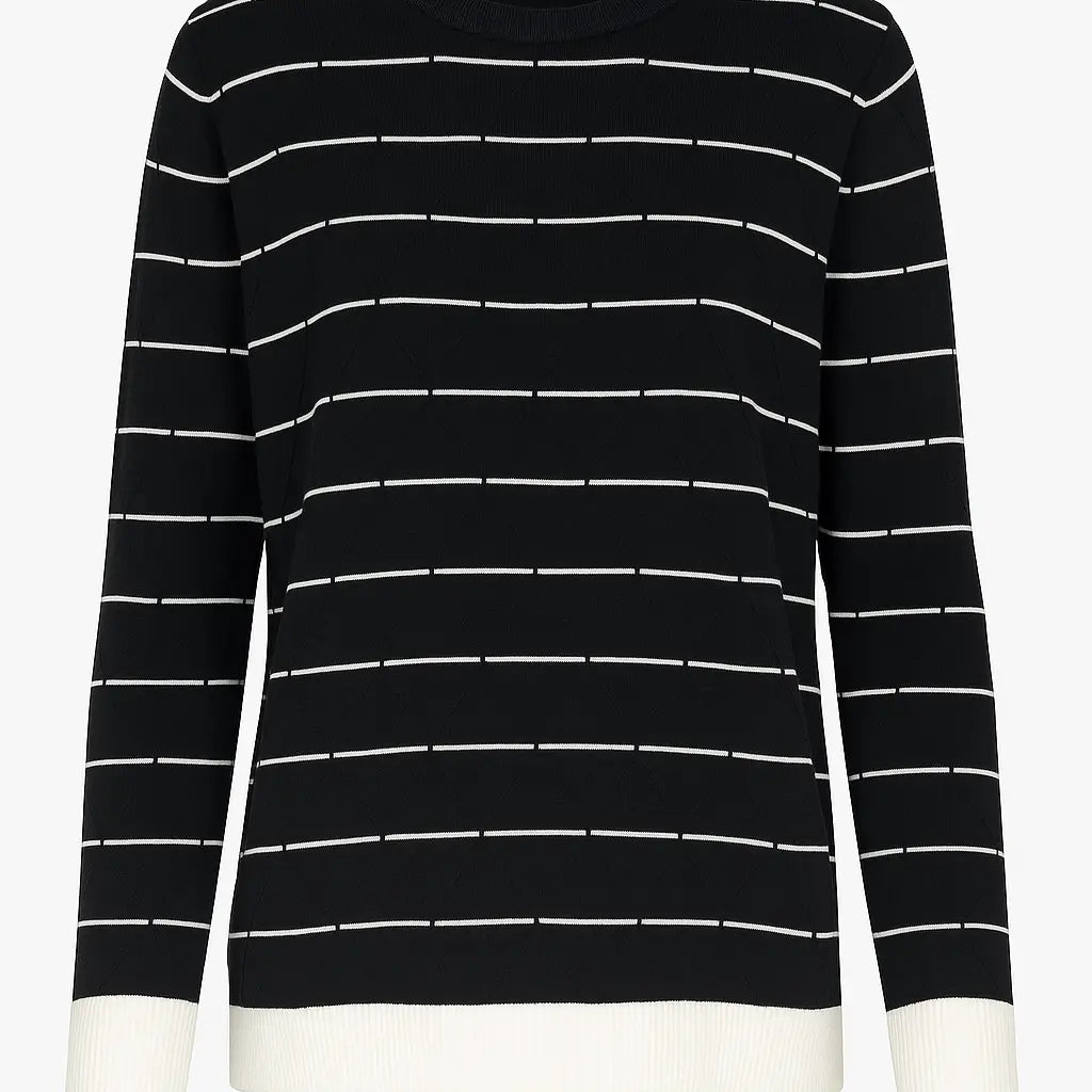 Maglia girocollo con rombi a rilievo DORABELLA