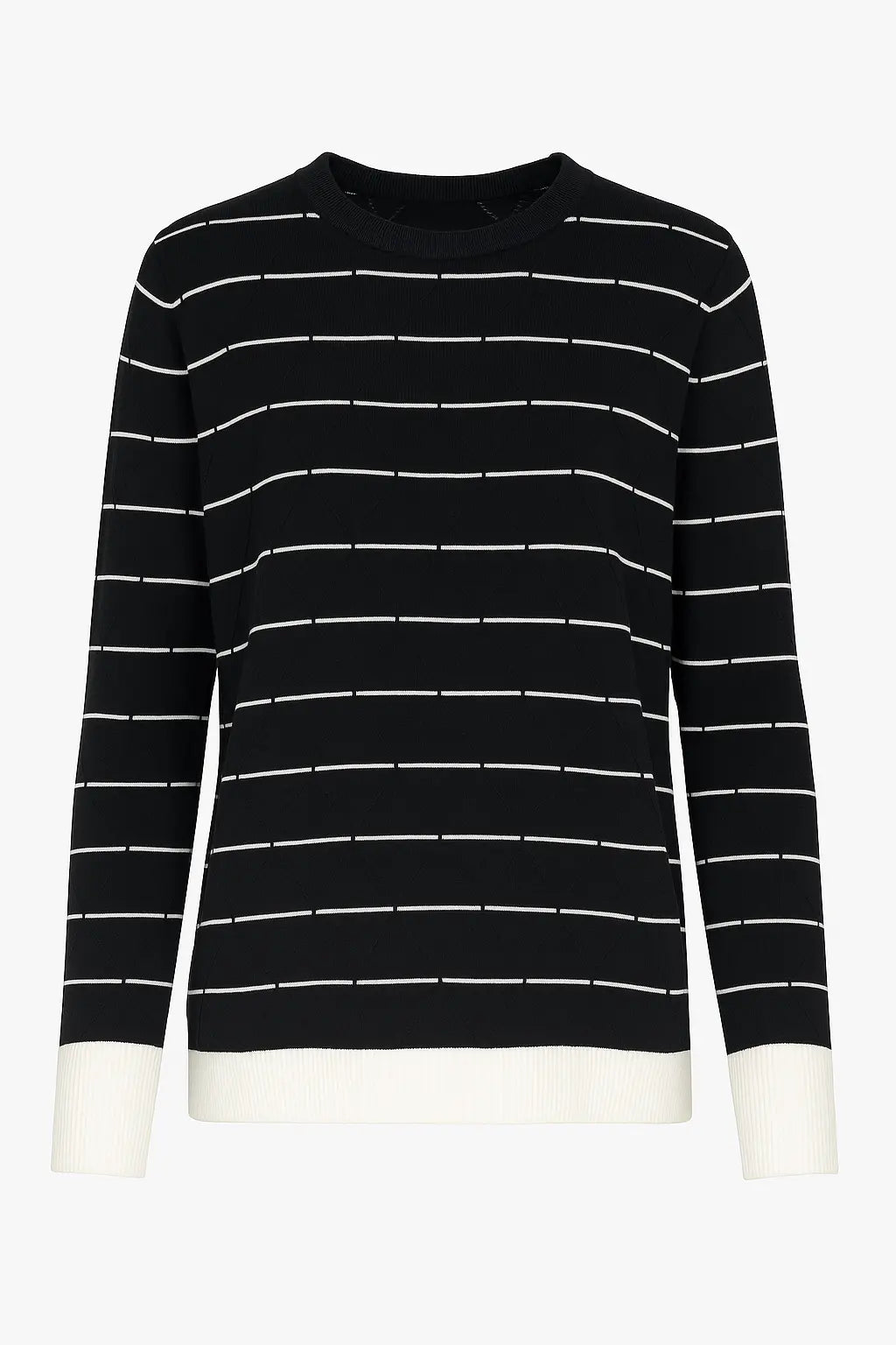 Maglia girocollo con rombi a rilievo DORABELLA