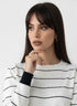 Maglia girocollo con rombi a rilievo DORABELLA