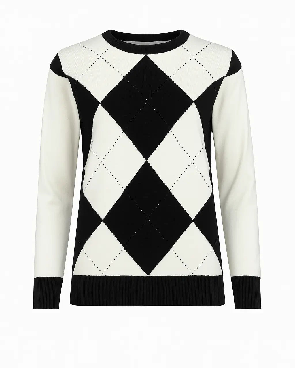 Maglia girocollo con rombi e applicazioni DORABELLA