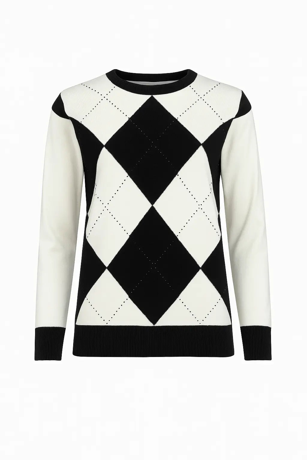 Maglia girocollo con rombi e applicazioni DORABELLA