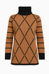 Maglia girocollo con rombi e righe con collo removibile DORABELLA PIU'