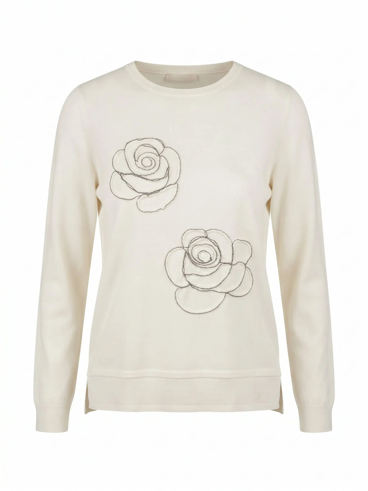 Maglia girocollo con rose DORABELLA
