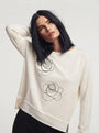 Maglia girocollo con rose DORABELLA