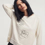 Maglia girocollo con rose DORABELLA