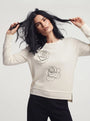 Maglia girocollo con rose DORABELLA