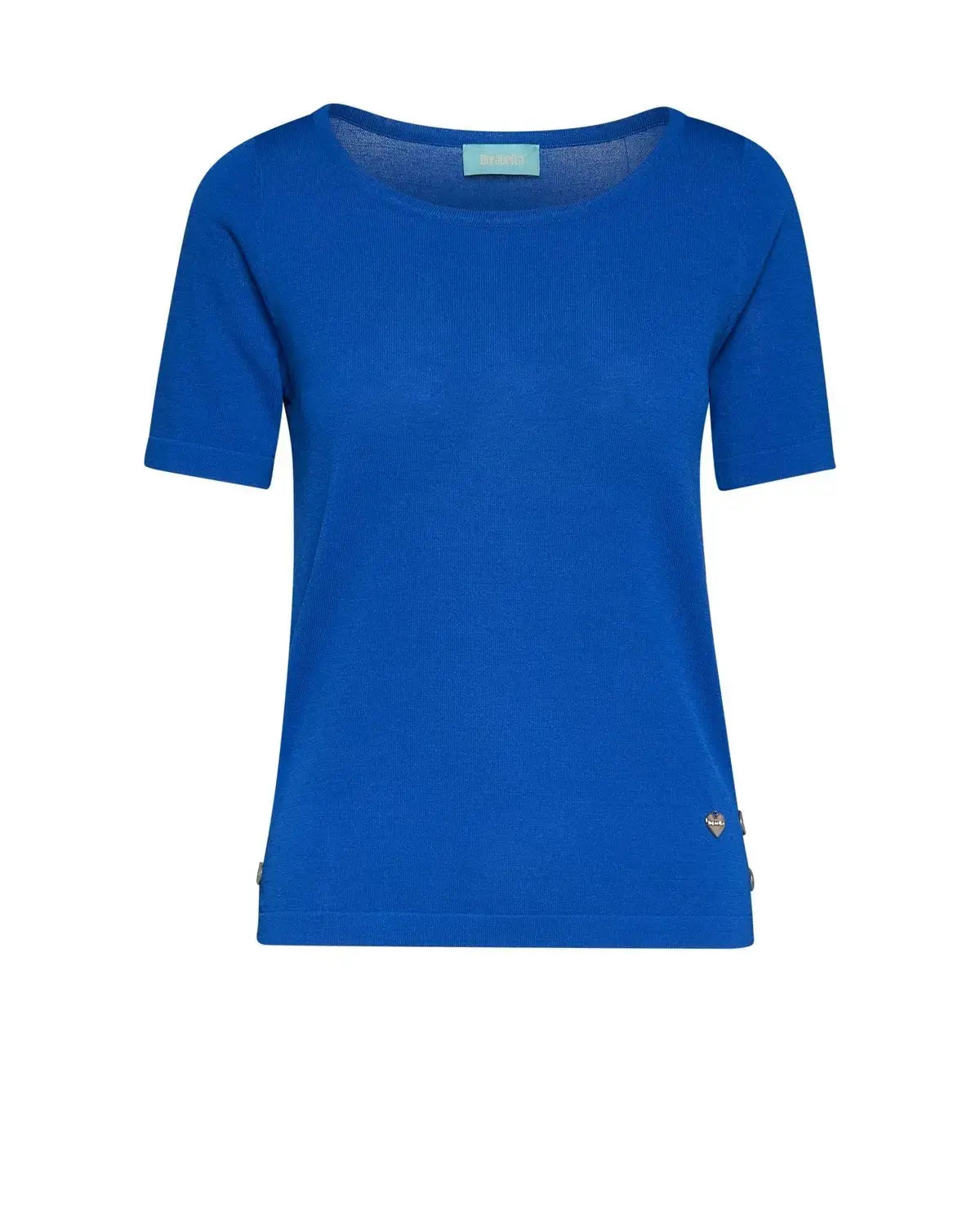 Maglia girocollo con spacchi e bottoni laterali ROYAL BLUE DORABELLA