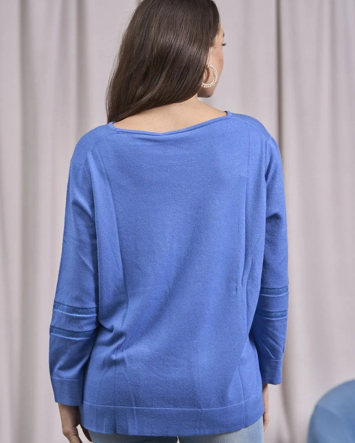 Maglia girocollo con spacchi e inserti in lurex CARTA DA ZUCCHERO IRONICA