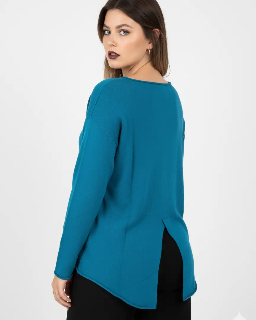 Maglia girocollo con spacco sulla schiena DORABELLA