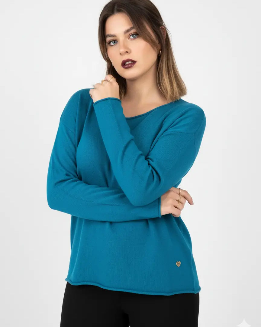 Maglia girocollo con spacco sulla schiena DORABELLA